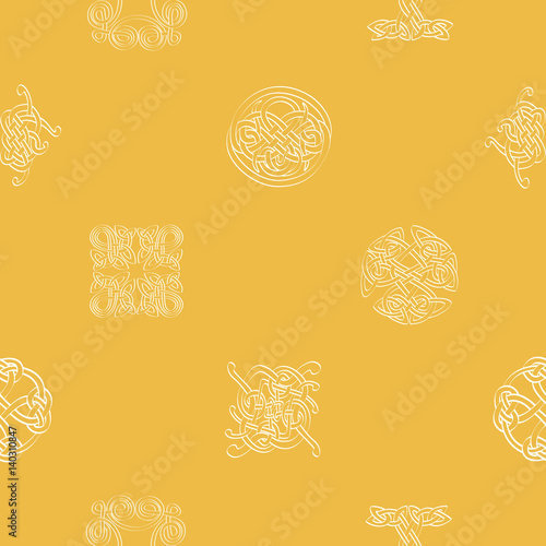 seamless pattern with Celtic art and ethnic ornaments for your design