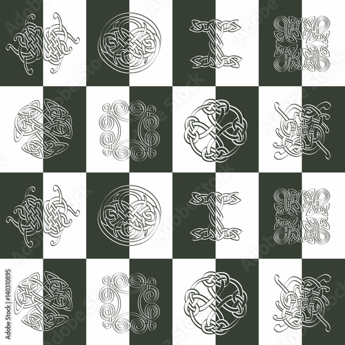 seamless pattern with Celtic art and ethnic ornaments for your design