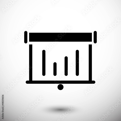 lectern with microphone icon stock vector illustration flat design