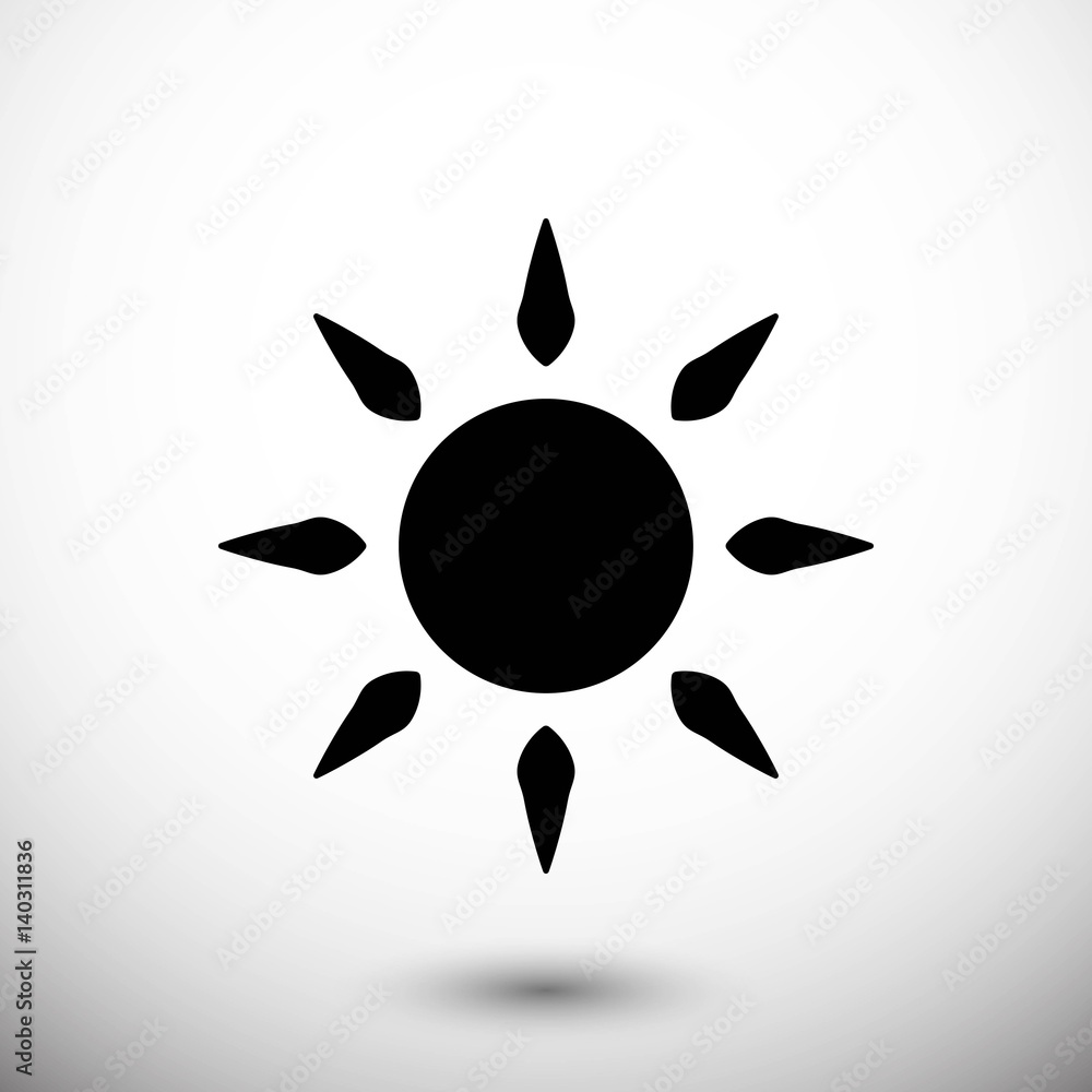 sun icon stock vector illustration flat design sun icon stock vector illustration flat design