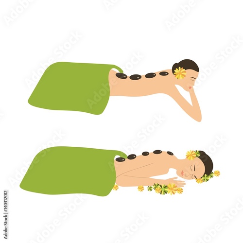 Woman Spa Massage vector
