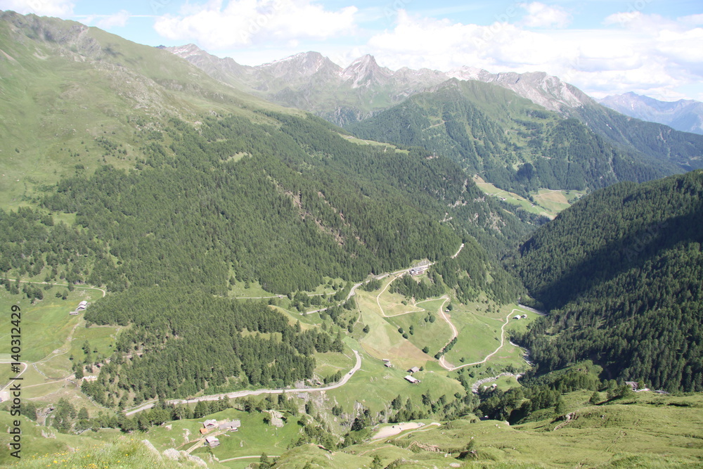 View from The Alpine Road to Timmelsjoch - Passo Romdo, Alps, Italy