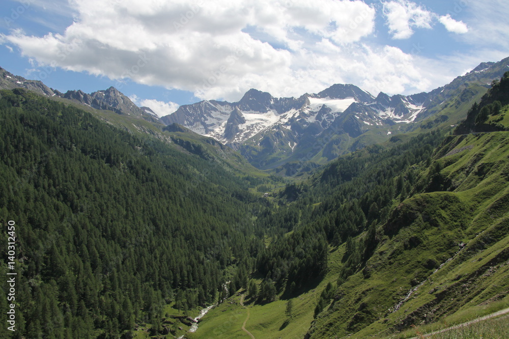 Fototapeta premium View from Alpine Road to Timmelsjoch - Passo Rondo, Alps, Italy