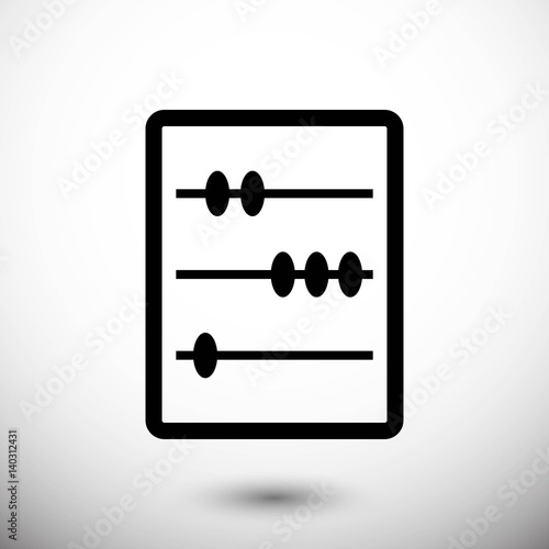 wooden abacus icon stock vector illustration flat design
