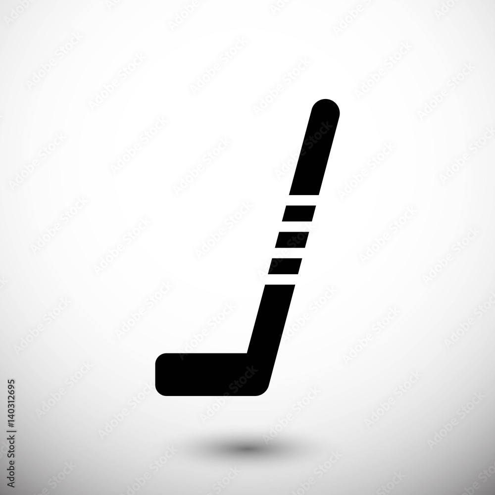 hockey stick icon stock vector illustration flat design