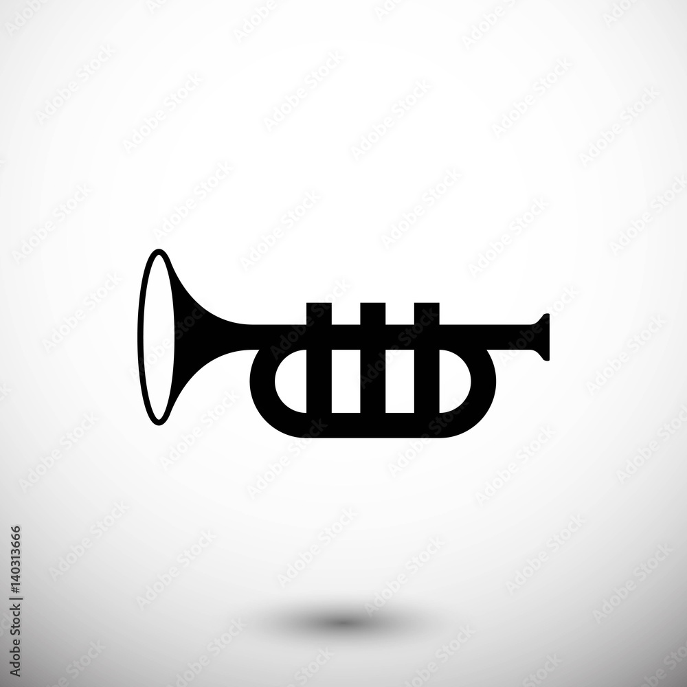 trumpet icon stock vector illustration flat design trumpet icon stock vector illustration flat design