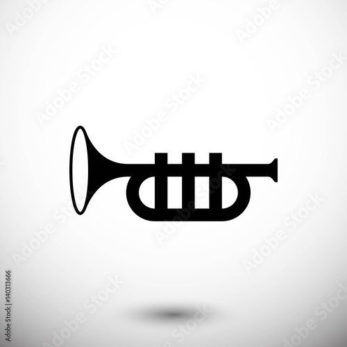 trumpet icon stock vector illustration flat design