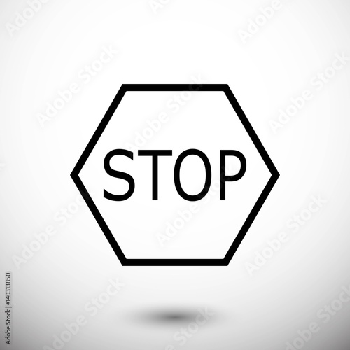 stop icon stock vector illustration flat design