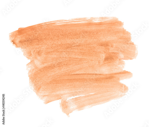 A fragment of the background in pale orange tones painted with watercolors
