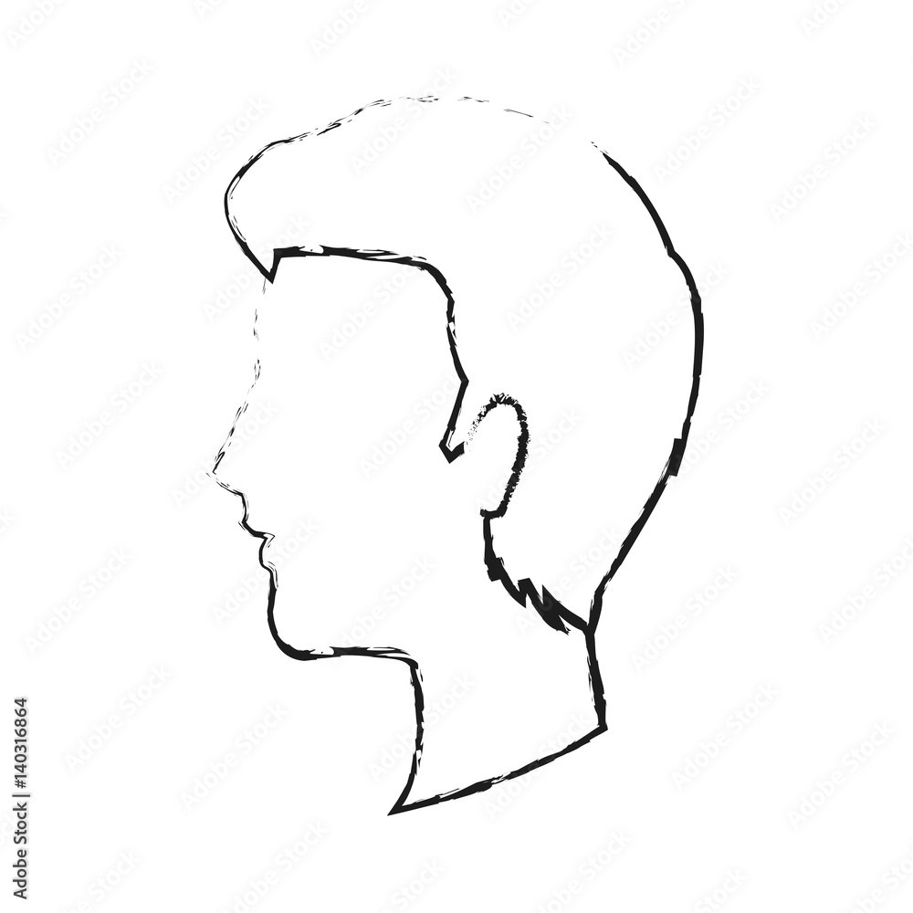 head of faceless man icon image vector illustration design 