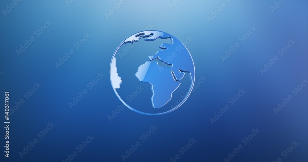 Earth Blue 3d Icon