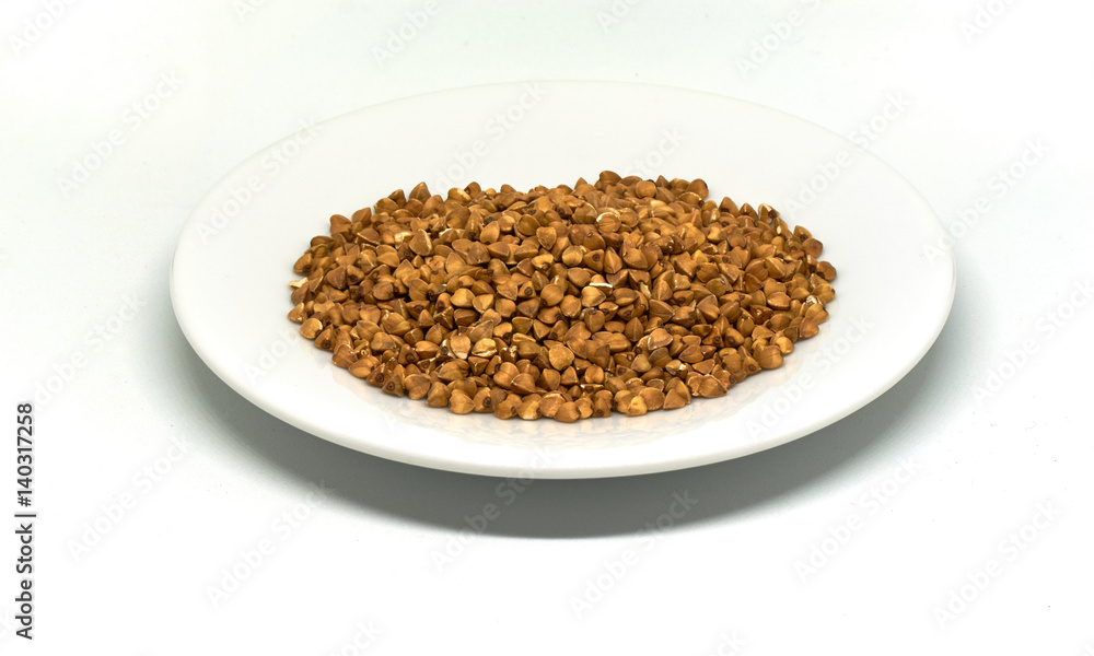 buckwheat isolated on white background buckwheat isolated on white background
