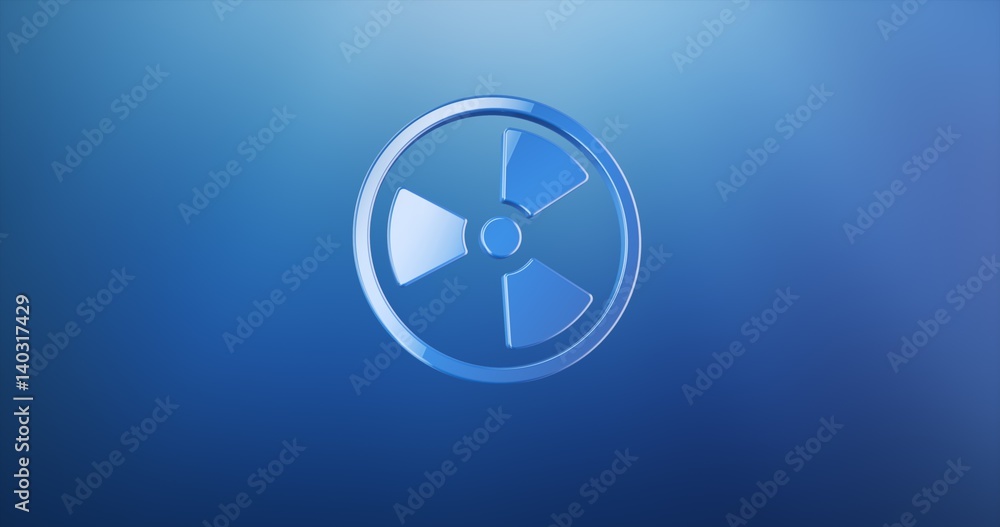 Radiation Blue 3d Icon Radiation Blue 3d Icon