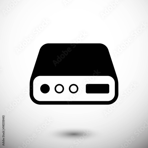 hard drive icon stock vector illustration flat design
