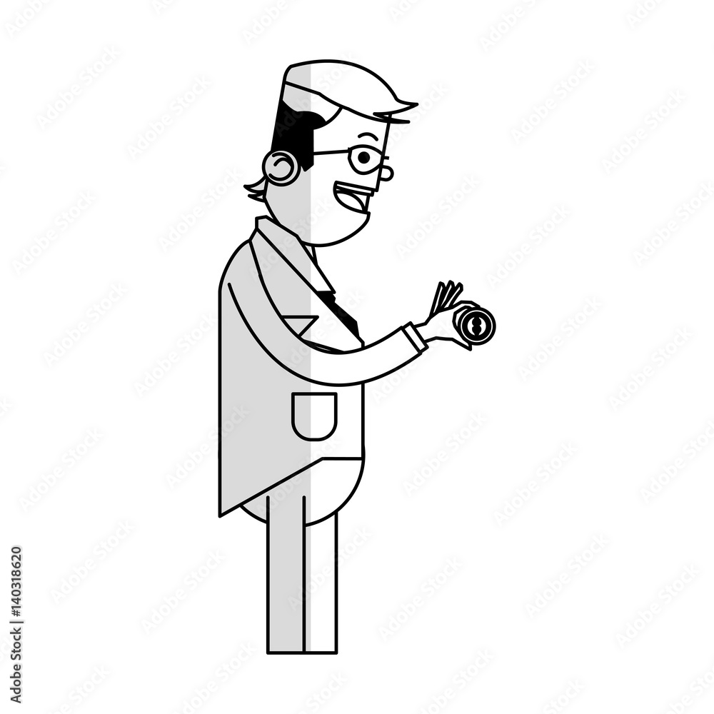businessman holding coin icon image vector illustration design businessman holding coin icon image vector illustration design