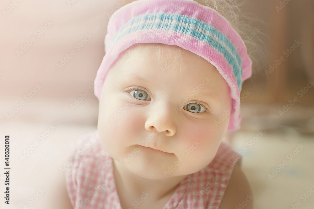 Little cute girl with beautiful eyes looking strait at camera. Little cute girl with beautiful eyes looking strait at camera.