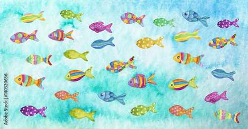 Obraz na płótnie Kolorowe ryby