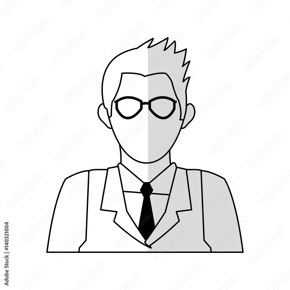 faceless businessman holding briefcase  icon image vector illustration design 