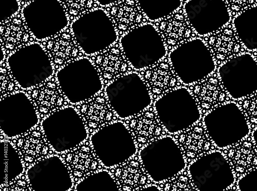 Ornament with elements of black and white colors. K