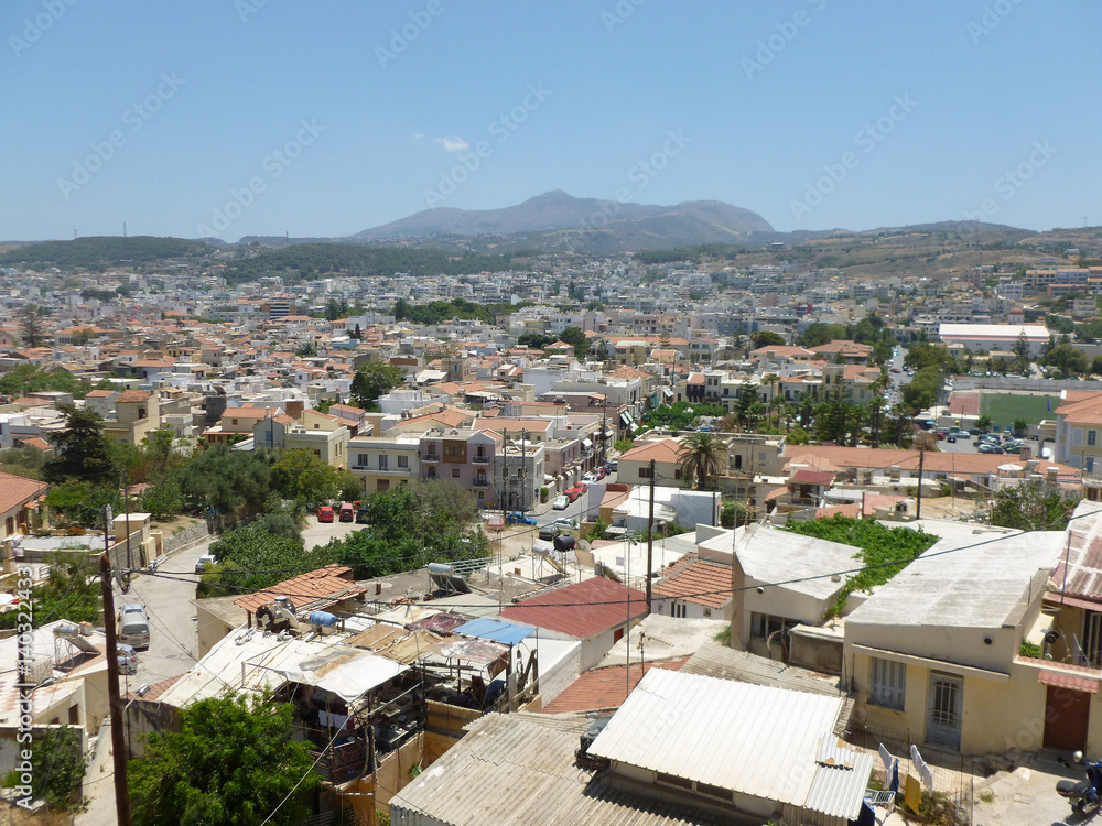 View of the city of Rethymno from The Venetian Fortezza
