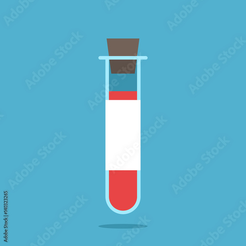 Test tube with blood