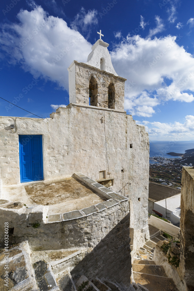 One of many churches of Chora on Serifos island in Greece. 
