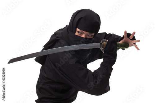忍者・刀・ポーズ