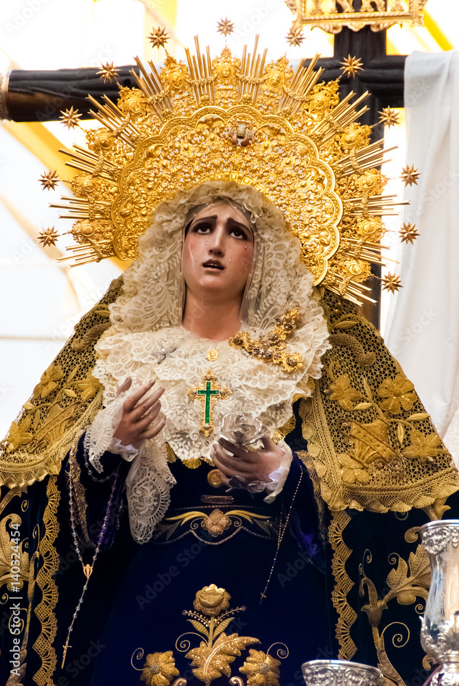 Fototapeta premium La Semana Santa Procession in Spain, Andalucia, Seville.