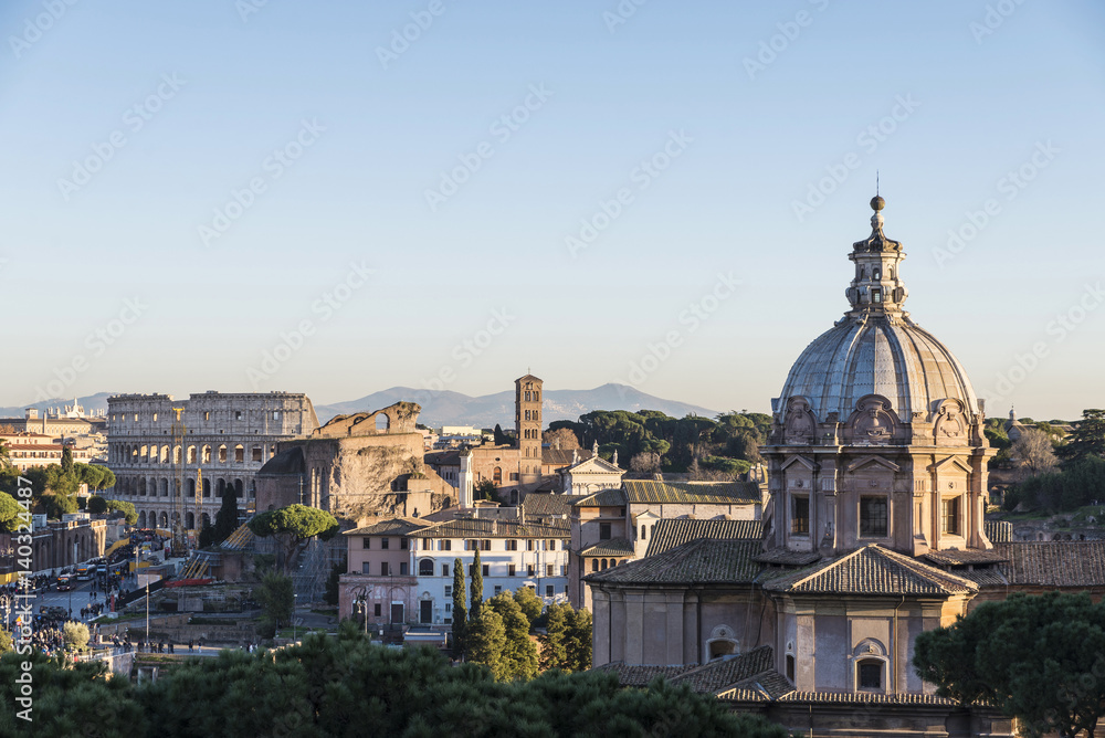 Fototapeta premium Overview of Rome, Italy