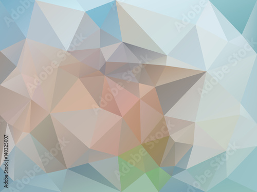vector abstract irregular polygon background with a triangle pattern in pastel blue, odl pink and beige multi color