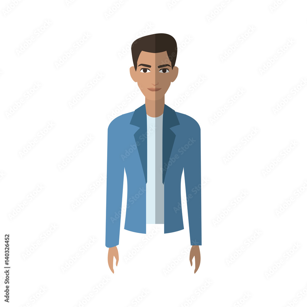 Fototapeta premium good looking man cartoon icon over white background. colorful design. vector illustration