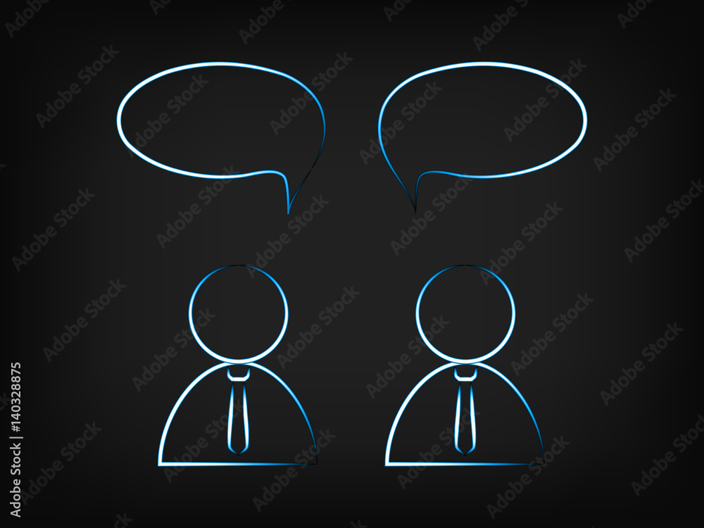 business men with speech bubbles and copyspace business men with speech bubbles and copyspace