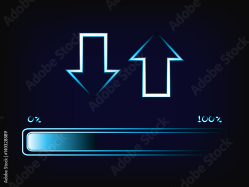 vector of up and down arrows with progress bar