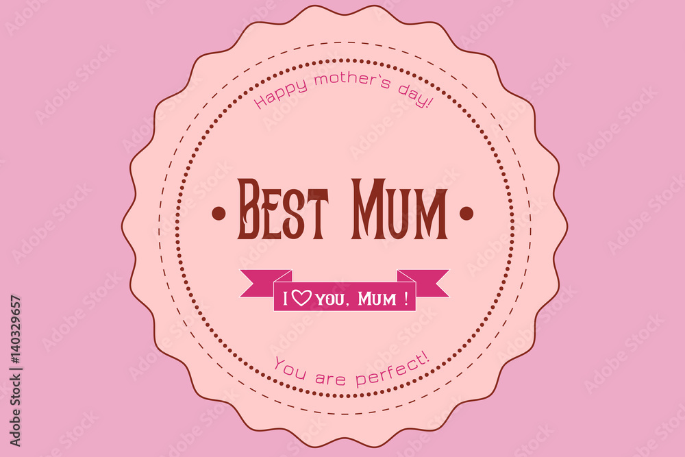 Happy Mothers Day ribbon badge