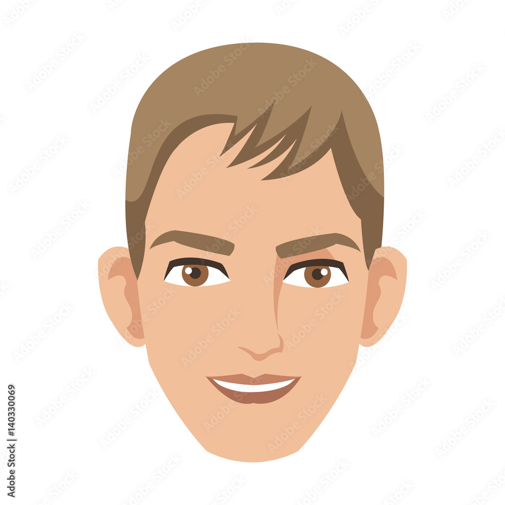 good looking man face cartoon icon over white background. colorful design. vector illustration good looking man face cartoon icon over white background. colorful design. vector illustration