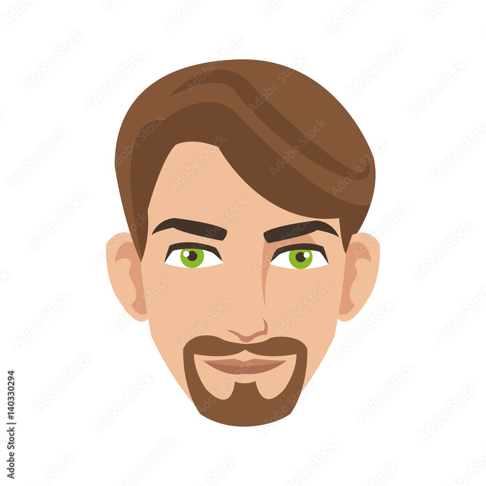 good looking man face cartoon icon over white background. colorful design. vector illustration good looking man face cartoon icon over white background. colorful design. vector illustration