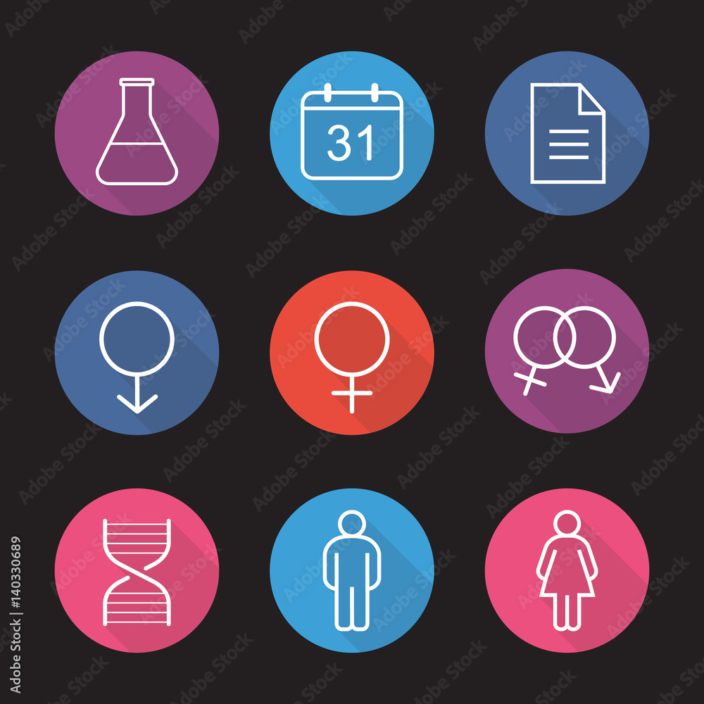 Science research icons Science research icons