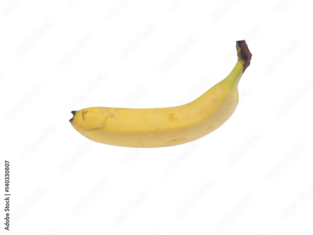 Banana on white isolated background