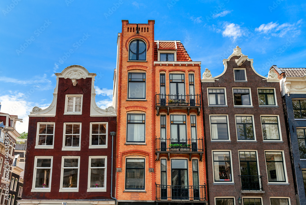 Typical houses of Amsterdam.