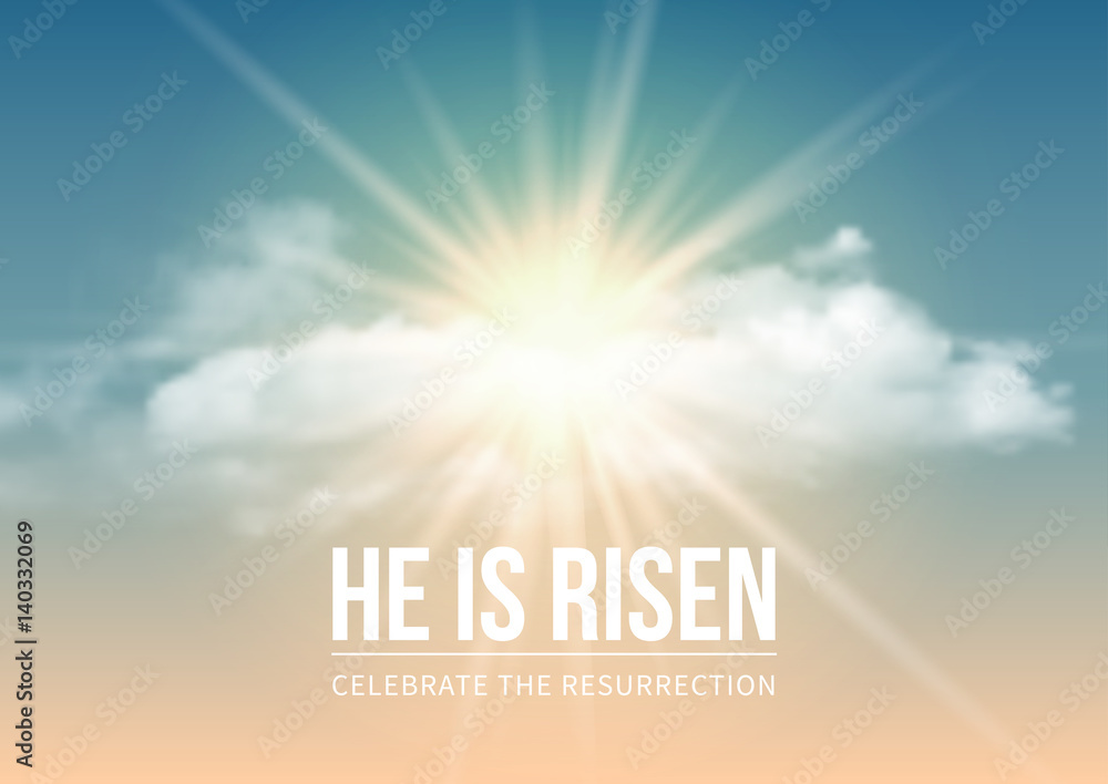 Naklejka premium He is risen