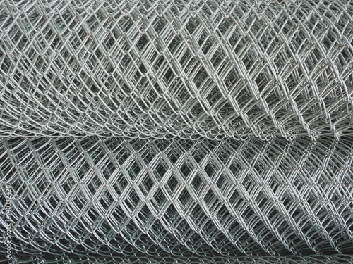 Roll of steel mesh background