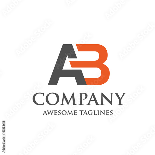 creative letter AB logo. Abstract business logo design template. modern Letter AB Logo template editable for your business.
