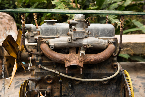old and rusty engine.