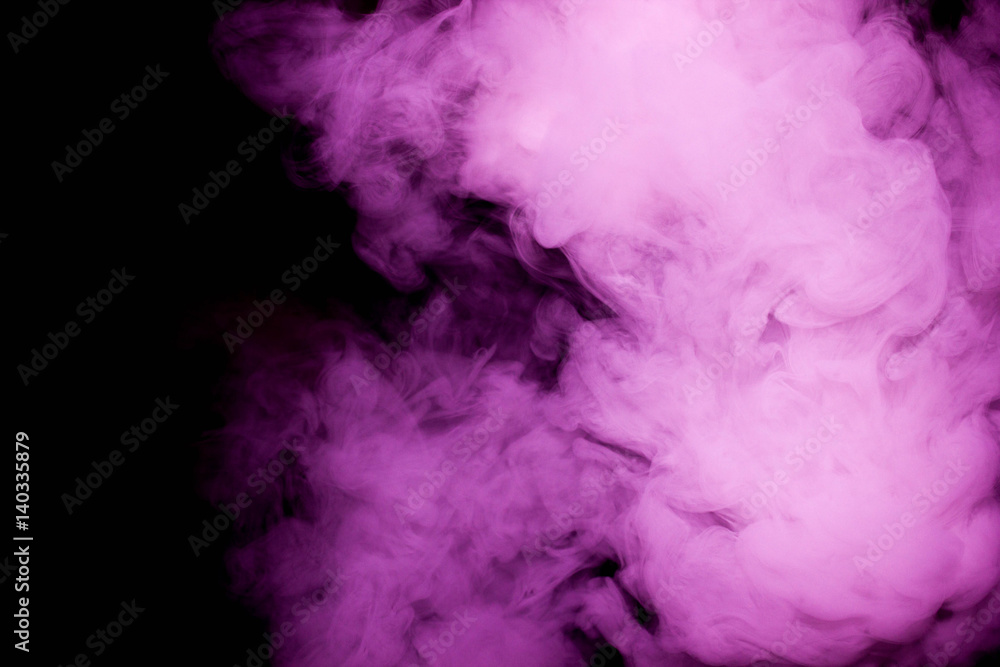 Close up real swirling pink and white smoke background texture / Abstract photography
