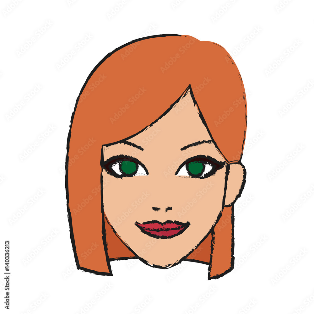 Handsome woman cartoon icon over white background. colorful desing. vector illustration Handsome woman cartoon icon over white background. colorful desing. vector illustration