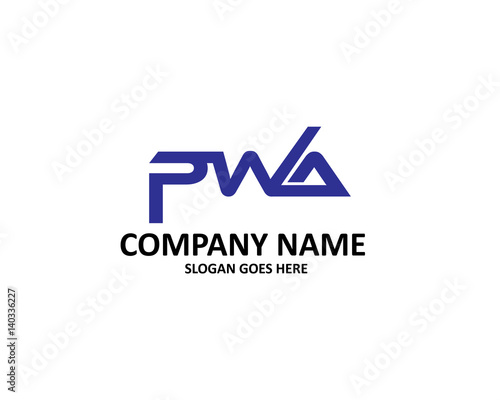 Free Download PWA Letter Logo - GFXLoad