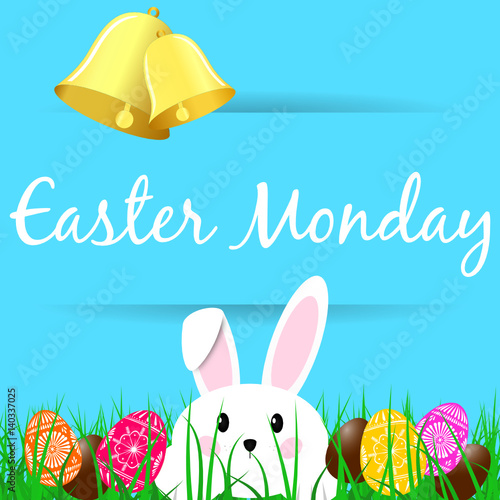 Easter monday - bell - rabbit - egg