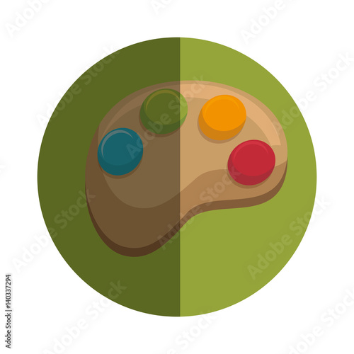 paint pallette isolated icon vector illustration design