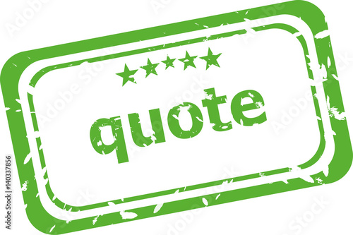 Quote dialog bubble in flat style on white background