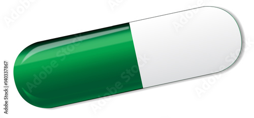 Green And White Capsule